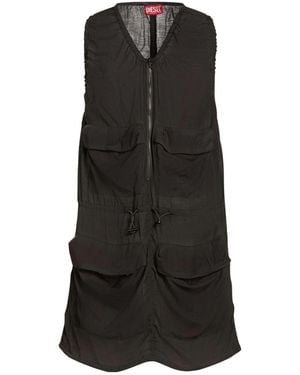 DIESEL Solid-Colored Sleeveless Dress - Black