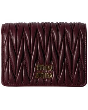 Miu Miu Logo Wallet - Purple