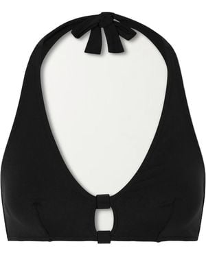 Eres Float Embellished Halterneck Bikini Top - Black