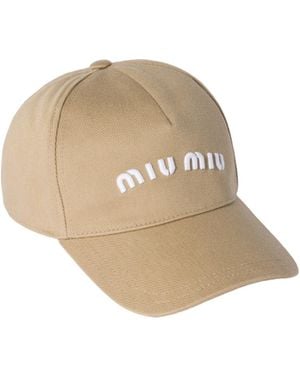 Miu Miu Drill Baseball Cap - White