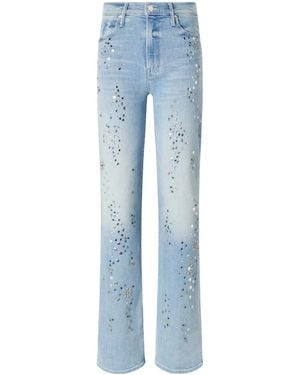 Mother Lightweight High-Waisted Straight-Leg Jeans - Blue