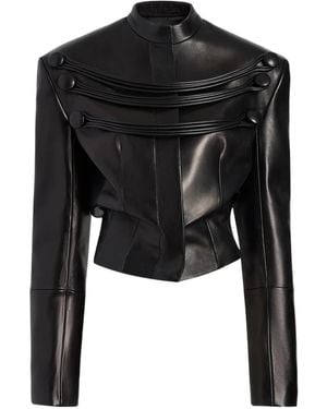 KHAITE York Jacket With Cord Embroidery - Black