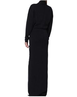 Entire studios Long Dress With Wide Neckline - Black