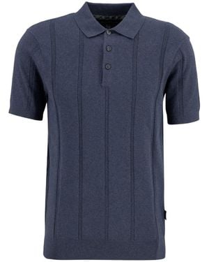 Barbour Wellburn Knitted Polo Shirt - Blue