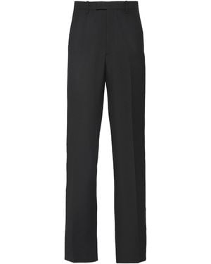 Prada Wide-Leg Tailored Trousers - Black