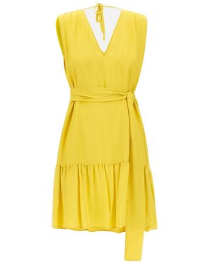 Kaos V-Neck Dress - Yellow