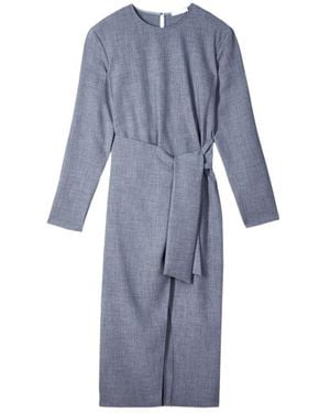 Patrizia Pepe Wrap-Style Midi Dress - Blue