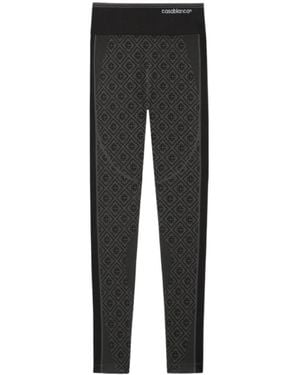 CASABLANCA Monogram High-Waist Leggings - Black