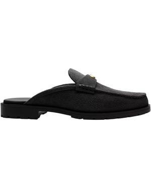 COACH Suede Slippers - Black