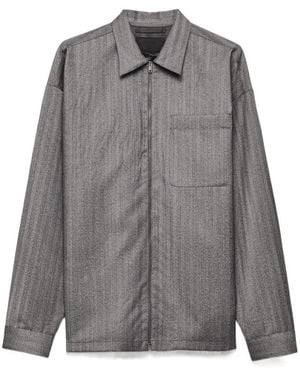 Prada Zip-Up Shirt - Grey