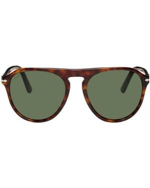 Persol Tortoishell-Effect Round-Frame Sunglasses - Green