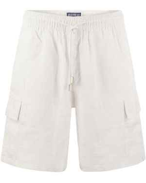 Vilebrequin Elasticated Waistband Cargo Shorts - White