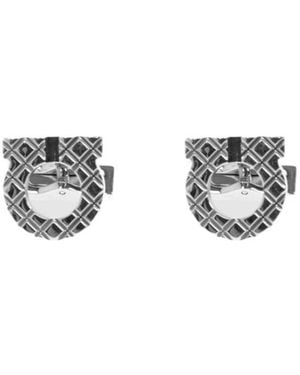 Ferragamo Ferragamo Gancini Logo Cufflinks - Metallic