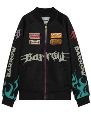 Barrow Patch Print Zip-Up Jacket - Black