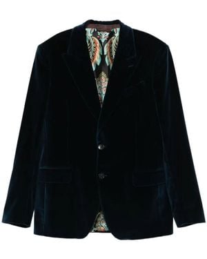 Etro Single-Breasted Blazer - Black