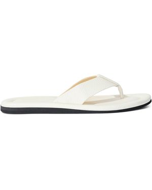 Proenza Schouler Cooper Leather Flip Flops - White