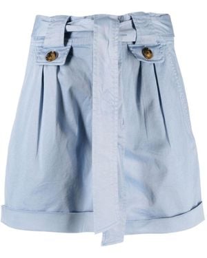 Woolrich Tied-Waist Turn-Up Hem Shorts - Blue