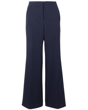 The Row Logo Wool Twill Flared Dress Trousers - Blue