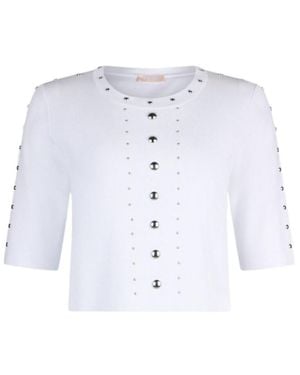 Liu Jo Studded Knitted Top - Blue