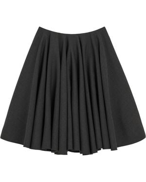 Ami Paris Midi Peplum Skirt - Black