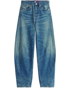 Tommy Hilfiger Mid Rise Wide Barrel Leg Jeans - Blue