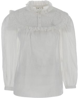 Celine Embroidered Romy Shirt - Gray
