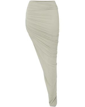 Rick Owens Asymmetric Maxi Skirt - Green