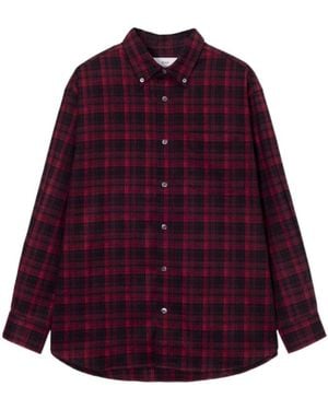 DUNST Plaid Flannel Shirt - Purple