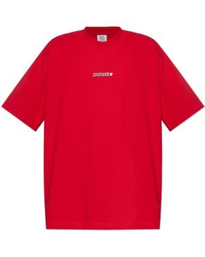 Vetements Pornstar Printed Crewneck T-Shirt - Red