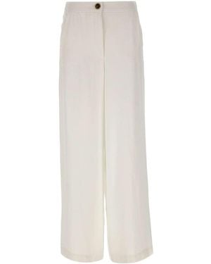 Marella Wide-Leg Relaxed Pants - White