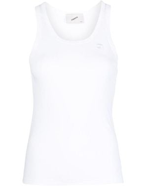 Coperni Logo Logo Round Collar Vest - White