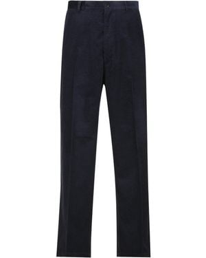 Prada Corduroy Straight Leg Pants - Blue