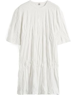 TOTEME Totême Short-Sleeved Crewneck T-Shirt Dress - White