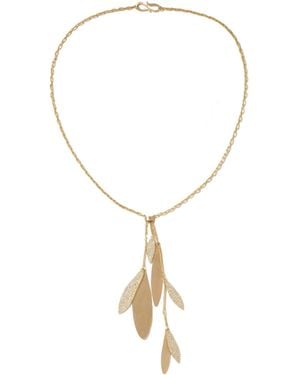 Ileana Makri Falling Leaves 18-Karat Diamond Necklace - Metallic
