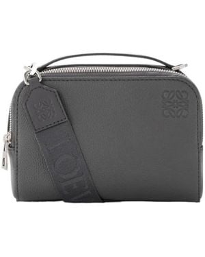 Loewe Logo Embossed Mini Camera Bag - Gray