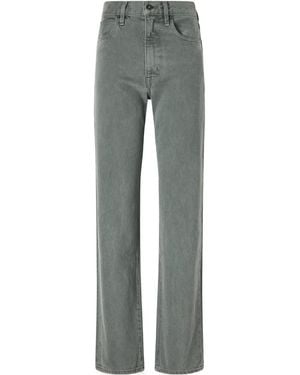 SLVRLAKE Denim High-Rise Straight-Leg Jeans - Grey