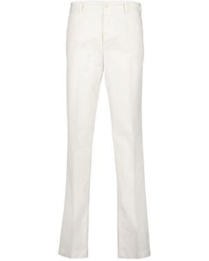 Boglioli Regular Fit Straight Leg Pants - White