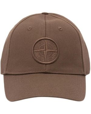 Stone Island Compass-Patch Baseball Cap - Brown