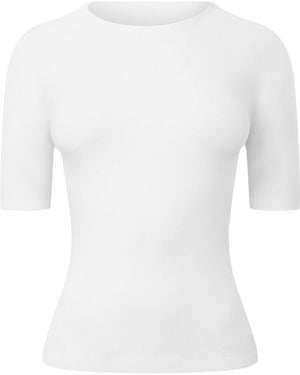 Gucci Fitted Elbowsleeve Top - White