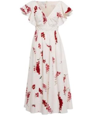 Giambattista Valli Floral Cotton Midi Dress - Pink