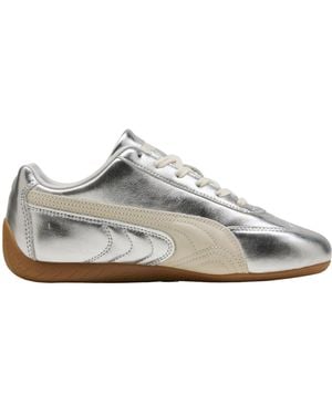 PUMA Speedcat Metallic Low-Top Sneakers - Gray