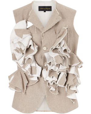 Comme des Garçons Linen-Canvas Vest - Natural