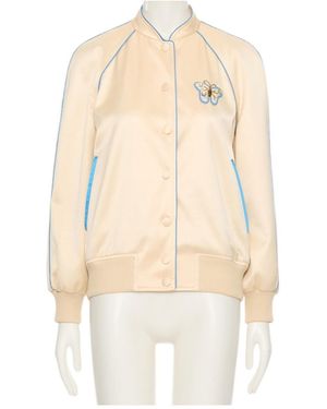 Valentino Butterfly Embellished Button-Up Jacket - Natural