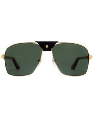 Cartier Logo Sunglasses - Green