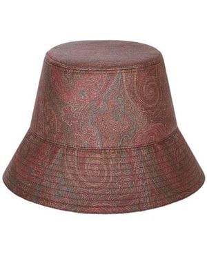 Etro Paisley Printed Bucket Hat - Brown