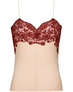 Saint Laurent Laced Camisole - Red