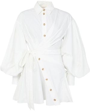 Zimmermann Rebellion Poplin Mini Dress - White