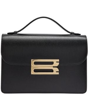 Victoria Beckham Dorian Small Grained Leather Top Handle Bag - Black