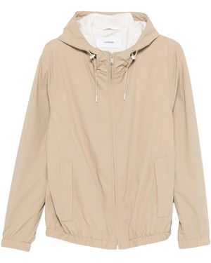 Lardini Hooded Zip-Up Jacket - Natural