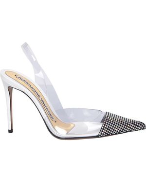 Alexandre Vauthier Amber Ghost 100Mm Crystal-Embellished Stiletto Pumps - White